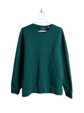 Jack & Jones Core Men's Teal Quilted Casual Crewneck Sweatshirt